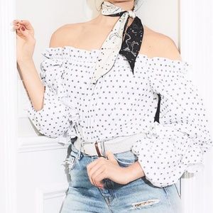 Olivia Culpo Off Shoulder Blouse